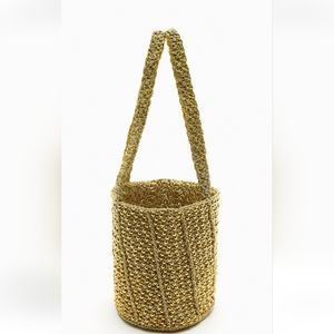 BNWT! Zara beaded mini shopper in Golden color